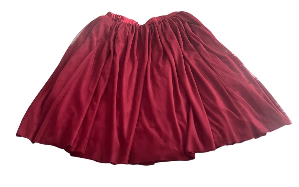 V28 ELASTIC WAIST, PULL-ON, MAXI SKIRT, WOMENS, XL, BURGUNDY